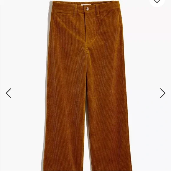 Madewell slim Emmett wide leg crop corduroy Pants - Picture 4 of 6